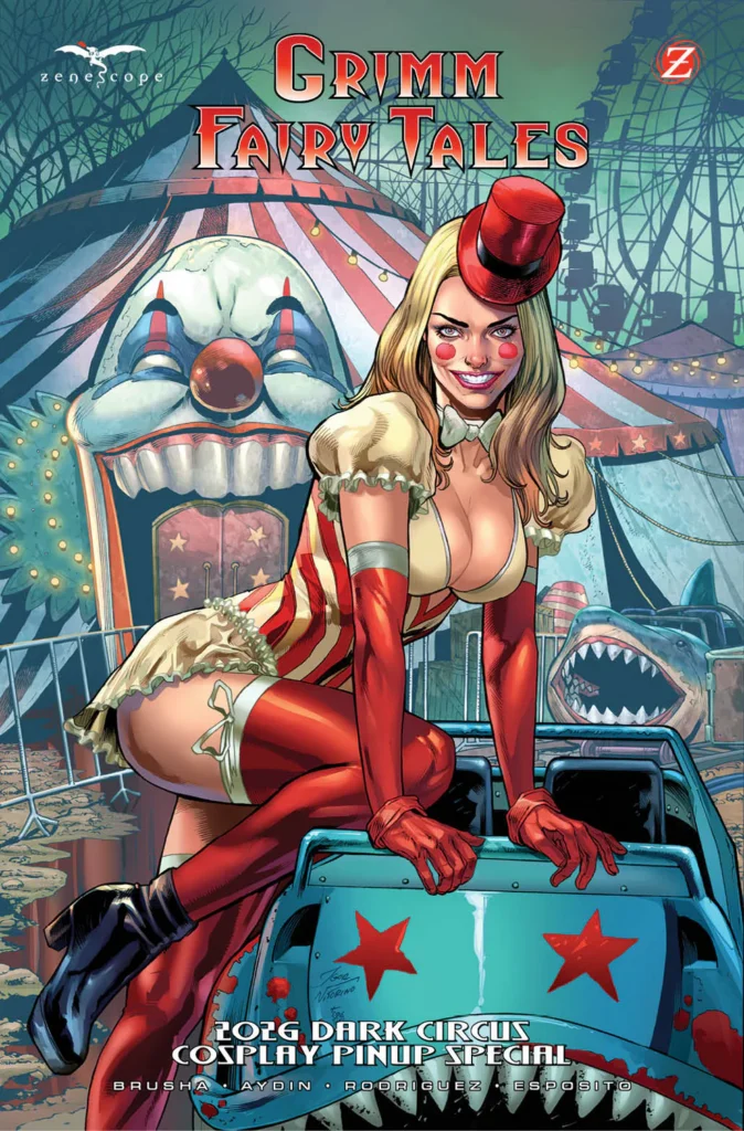 Grimm Fairy Tales 2026 Dark Circus Cosplay Pinup Special Cover A