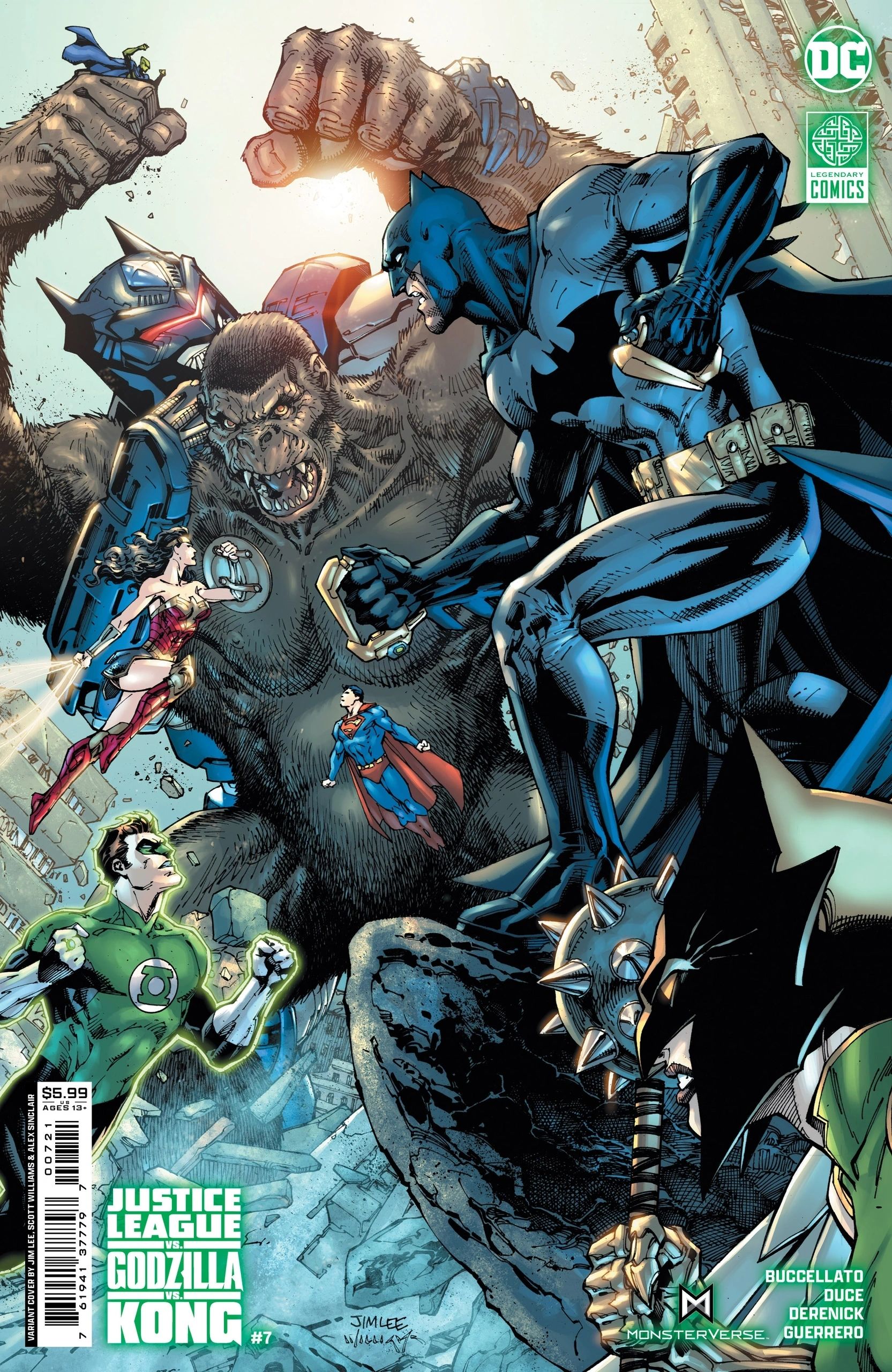 Justice League Vs Godzilla Vs Kong #7 Variant Cover B